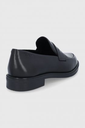 Vagabond Shoemakers mocasini de piele Frances femei, culoarea negru, cu toc plat