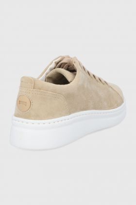 Camper pantofi de piele intoarsa Runner Up culoarea bej