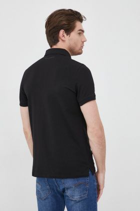 Karl Lagerfeld tricou polo bărbați, culoarea negru, cu imprimeu 500221.745022