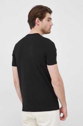 Karl Lagerfeld tricou bărbați, culoarea negru, cu imprimeu 500221.755027