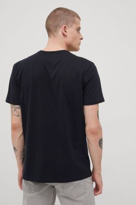 Quiksilver tricou din bumbac culoarea albastru marin, cu imprimeu