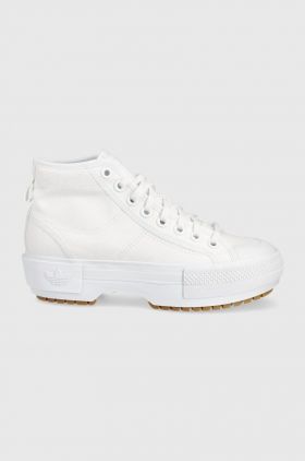 adidas Originals teniși Nizza GZ8858 femei, culoarea alb GZ8858-WHT/GUM3