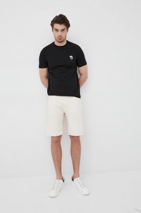 Karl Lagerfeld tricou bărbați, culoarea negru, cu imprimeu 500221.755027