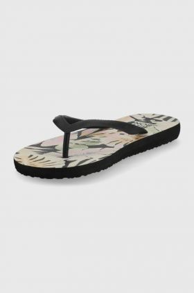 Billabong slapi femei, culoarea turcoaz, cu toc plat