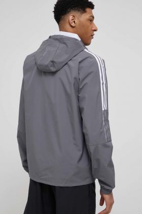 adidas Performance geaca sport culoarea gri, de tranzitie