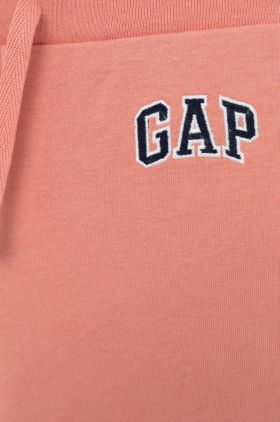 GAP pantaloni copii culoarea portocaliu, cu imprimeu