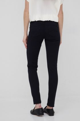 Pepe Jeans pantaloni Soho femei, culoarea negru, mulata, medium waist