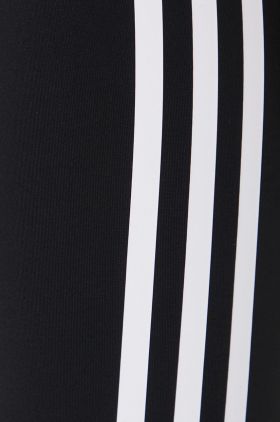 adidas Performance pantaloni scurți de antrenament Optime TrainIcons 3-Stripes femei, culoarea negru, cu imprimeu, high waist