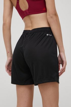 adidas Performance pantaloni scurți HH9999 femei, culoarea negru, uni, medium waist HH9999