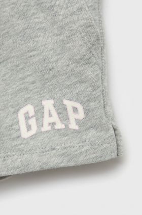 GAP pantaloni scurti copii culoarea gri, cu imprimeu, talie reglabila