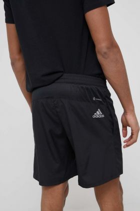 adidas Performance pantaloni scurți de alergare H59883 barbati, culoarea negru