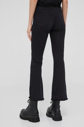 Answear Lab jeansi femei, culoarea negru, mulata, medium waist