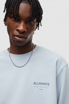 AllSaints longsleeve din bumbac cu imprimeu