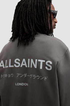 AllSaints longsleeve din bumbac cu imprimeu