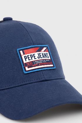 Pepe Jeans caciula copii culoarea albastru marin, cu imprimeu