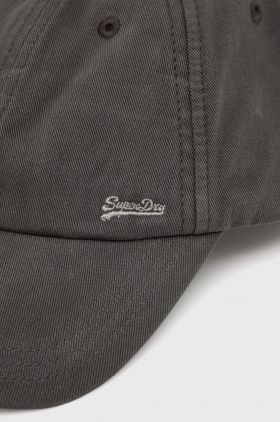 Superdry caciula culoarea verde, neted