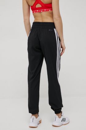 adidas Performance pantaloni H59081 femei, culoarea negru, jogger, high waist