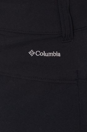 Columbia pantaloni scurți Saturday Trail femei, culoarea bleumarin, uni, medium waist 1533781