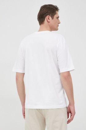 Resteröds tricou din bumbac culoarea alb, neted