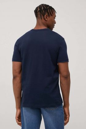 Quiksilver tricou din bumbac culoarea albastru marin, modelator