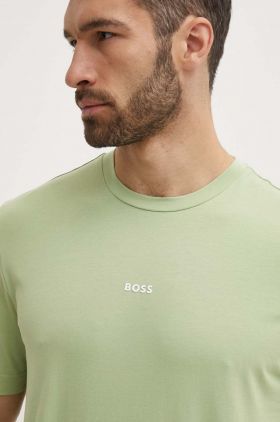 BOSS tricou BOSS ORANGE barbati, culoarea bej, neted, 50473278