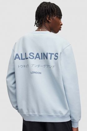 AllSaints longsleeve din bumbac cu imprimeu