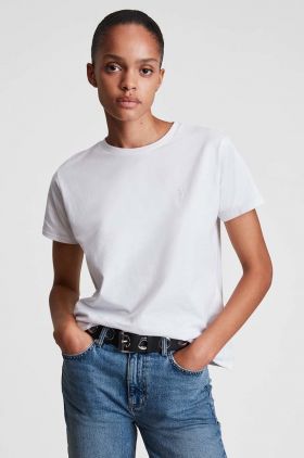 AllSaints tricou din bumbac culoarea alb