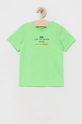 Birba&Trybeyond tricou copii culoarea verde, cu imprimeu