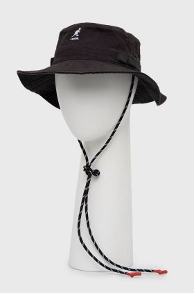 Kangol palarie din bumbac culoarea negru, bumbac