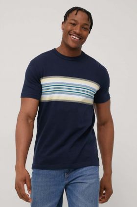 Quiksilver tricou din bumbac culoarea albastru marin, modelator