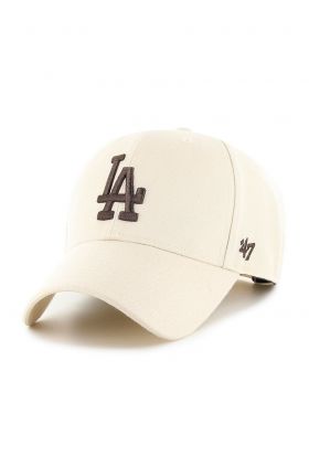 47brand șapcă MLB Los Angeles Dodgers culoarea roz, cu imprimeu B-MVPSP12WBP-NTG