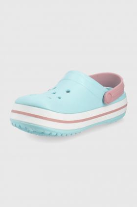 Crocs slapi copii culoarea turcoaz