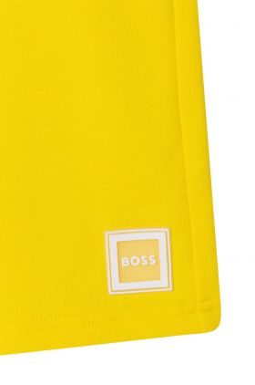 BOSS pantaloni scurti copii culoarea galben, talie reglabila