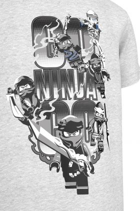 Lego Wear tricou de bumbac pentru copii culoarea gri, cu imprimeu