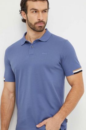 BOSS polo de bumbac culoarea negru, uni 50467113