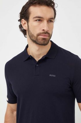 BOSS polo de bumbac culoarea negru, uni 50467113