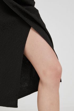 Answear Lab fusta culoarea negru, midi, drept