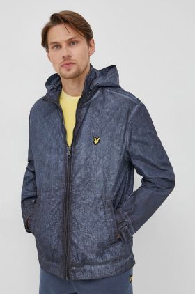 Lyle & Scott geaca barbati, culoarea albastru marin, de tranzitie