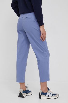 GAP pantaloni femei, culoarea violet, drept, high waist