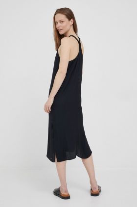 Pepe Jeans rochie Peyton culoarea negru, midi, drept