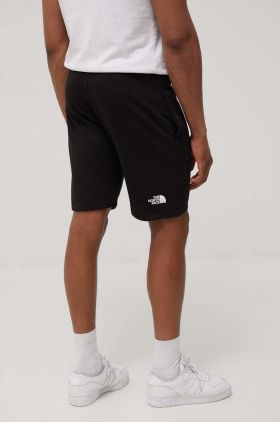 The North Face pantaloni scurti din bumbac barbati, culoarea negru