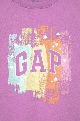 GAP tricou de bumbac pentru copii culoarea violet