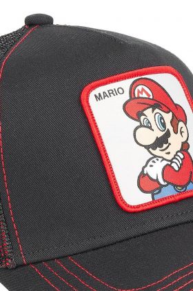 Capslab sapca Super Mario culoarea negru, cu imprimeu