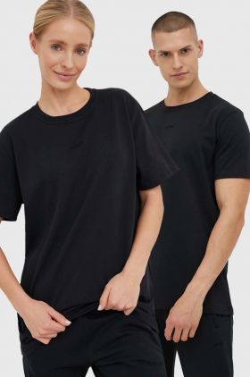 Arkk Copenhagen tricou din bumbac culoarea negru, neted