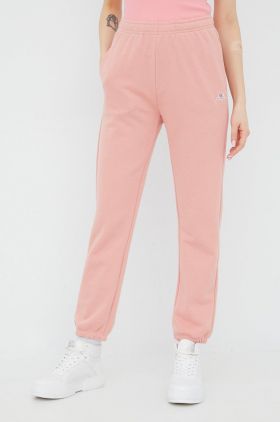 Champion pantaloni de trening 114925 femei, culoarea roz, neted 114925-BS148