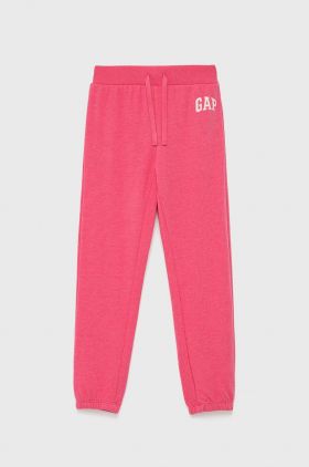 GAP pantaloni de trening pentru copii culoarea violet, neted