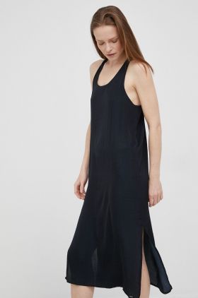 Pepe Jeans rochie Peyton culoarea negru, midi, drept