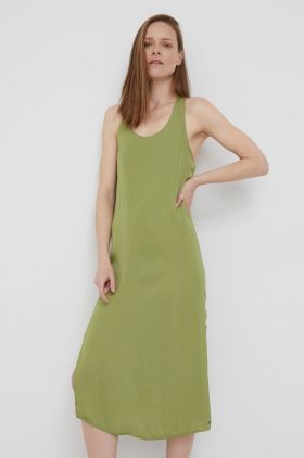 Pepe Jeans rochie Peyton culoarea verde, midi, drept