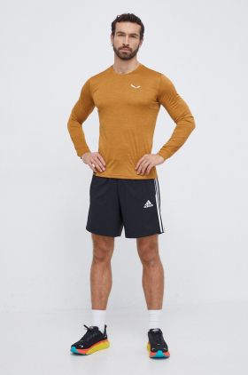 Salewa longsleeve sport Puez Melange culoarea maro, melanj