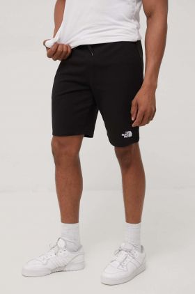 The North Face pantaloni scurti din bumbac barbati, culoarea negru